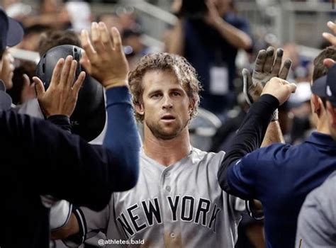 This mustache mayhem was created by Brett Gardner, who started it during the Yankees three game series against the Tampa Bay Rays. . Brett gardner with hair